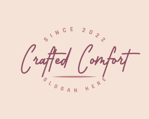 Red Fashion Cursive logo design