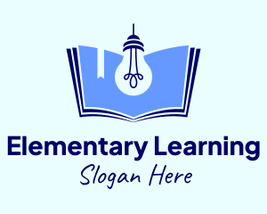 Incandescent Learning Book logo design