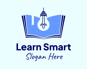 Incandescent Learning Book logo design