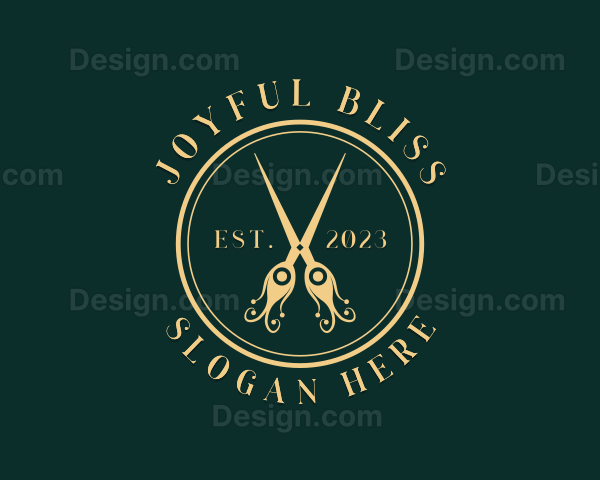 Elegant Shears Beautician Logo