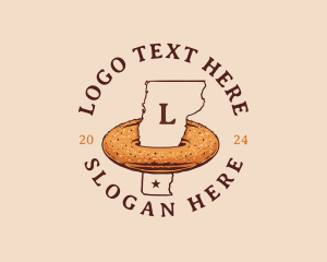 Cider Doughnut Vermont Map Logo