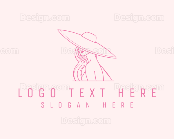 Lady Clothing Hat Logo