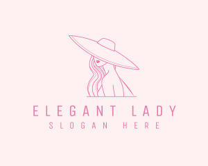 Lady Clothing Hat logo design