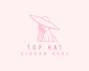 Lady Clothing Hat logo design