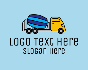 Multicolor Cement Truck  logo