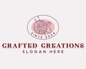 Weaving Yarn Crochet logo design