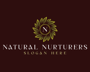 Leaf Swirl Wellness logo design