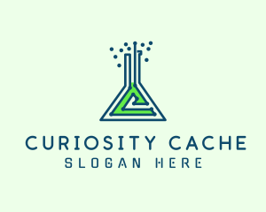 Science Laboratory Flask Letter C logo design