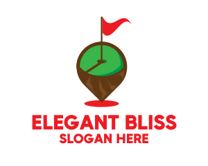 Golf Hole Flagstick Pin logo