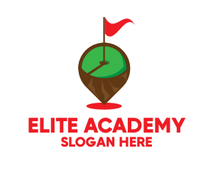 Golf Hole Flagstick Pin logo