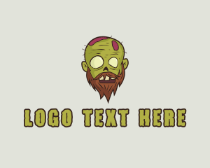 Creepy Zombie Monster logo design