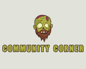 Creepy Zombie Monster logo design