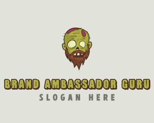 Creepy Zombie Monster logo design