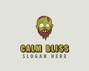 Creepy Zombie Monster logo design