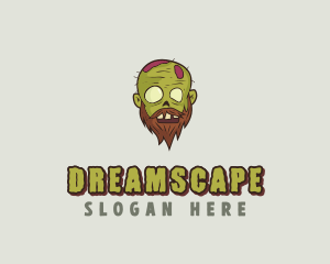 Creepy Zombie Monster logo design