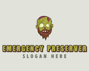 Creepy Zombie Monster logo design