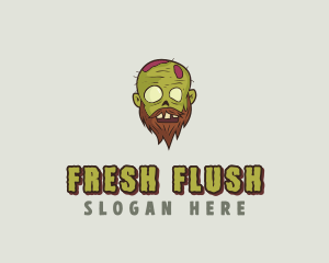 Creepy Zombie Monster logo design