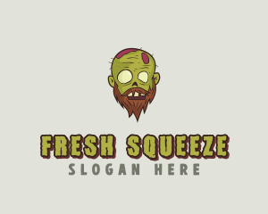 Creepy Zombie Monster logo design