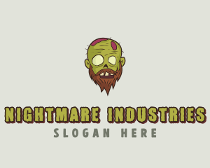 Creepy Zombie Monster logo design