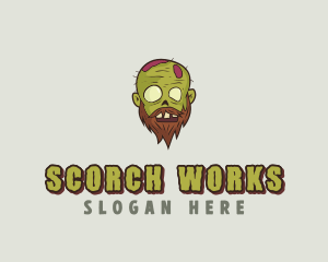 Creepy Zombie Monster logo design