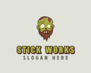 Creepy Zombie Monster logo design