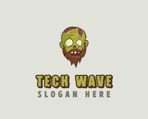 Creepy Zombie Monster logo design