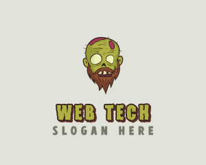 Creepy Zombie Monster logo design