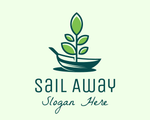 Green Eco Boat logo design