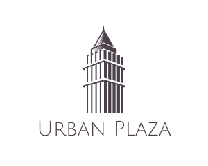 Central Plaza Outline logo design