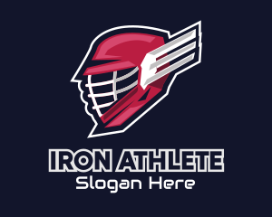 Hockey Winged Helmet logo design