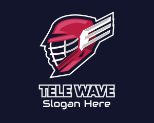 Hockey Winged Helmet logo design