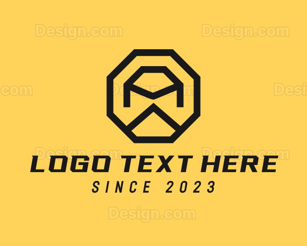 Construction Octagon Letter A Logo