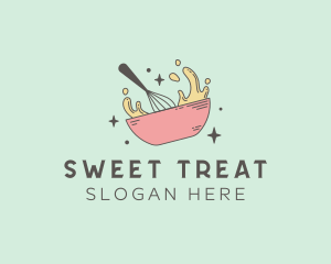 Mixing Bowl Whisk Pastry logo design