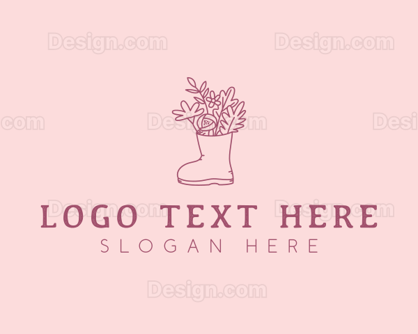 Floral Landscaping Boot Logo