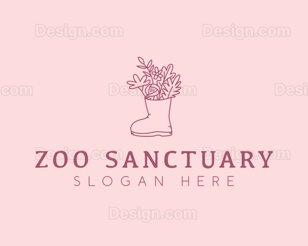 Floral Landscaping Boot Logo