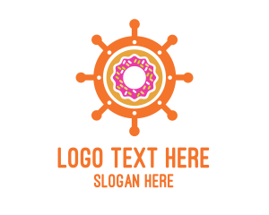 Donut Ship Wheel logo