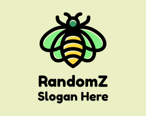 Monoline Honeybee Insect logo