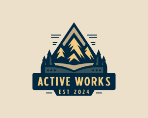 Mountain Nature Park Trekking logo design