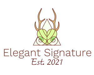 Elegant Nature Antler logo design