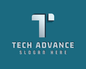 3D Tech Generic Brand Letter T logo design