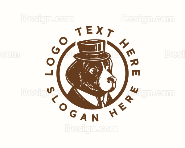 Dog Hat Gentleman Logo