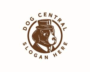 Dog Hat Gentleman logo design