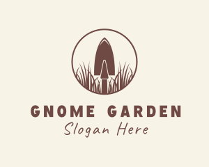 Trowel Gardening Grass logo design