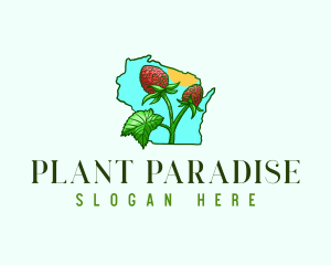 Wisconsin Flower Plant logo design