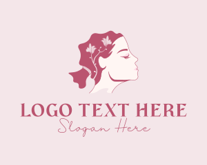 Woman Beauty Floral logo