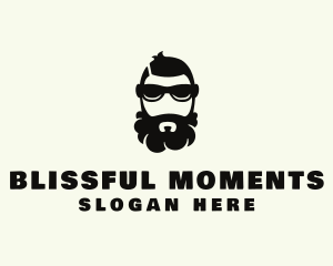 Hipster Beard Sunglasses Man Logo