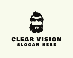 Hipster Beard Sunglasses Man logo