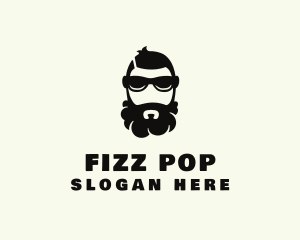 Hipster Beard Sunglasses Man logo design