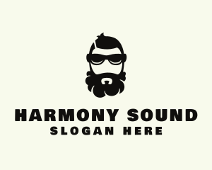 Hipster Beard Sunglasses Man logo