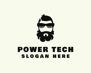 Hipster Beard Sunglasses Man logo